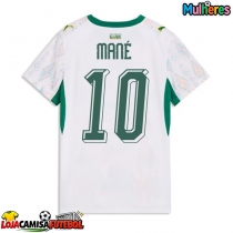 Camisa de Futebol Senegal Sadio Mane #10 Equipamento Principal Mulheres Mundo 2026 Manga Curta